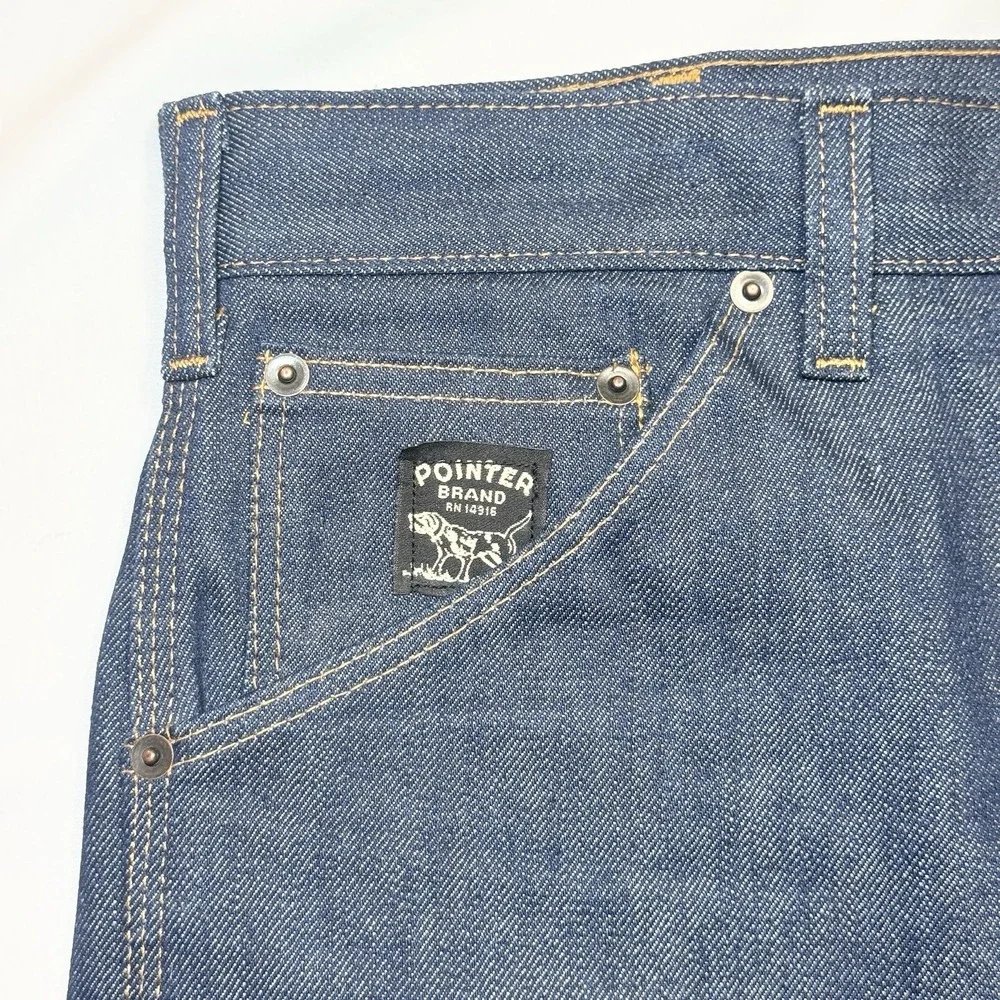 Pointer Brand L.C. King Jeans Mens 40x30 Cone Mills White Oak Denim USA Workwear